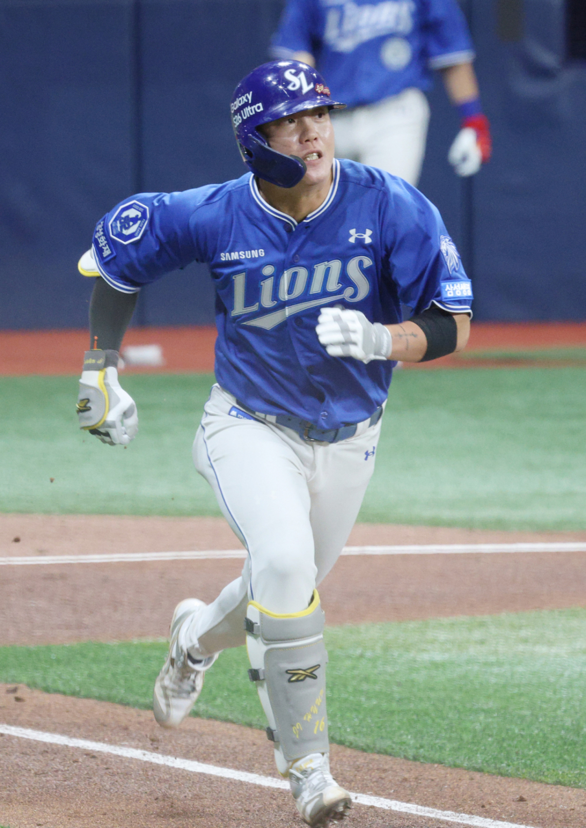 2026 신한 SOL KBO리그 키움 히어로즈 대 삼성 라이온즈 경기가 26일 서울 고척스카이돔에서 열렸다. 삼성 류지혁이 힘차게 타격한 후 질주하고 있다. /사진=김진경 kim.jinkyung@