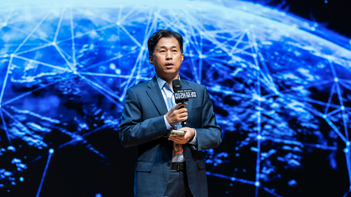 2026 SK하이닉스 미래포럼에서 인사말을 전하는 SK하이닉스 곽노정 대표이사 사장/사진제공=SK하이닉스