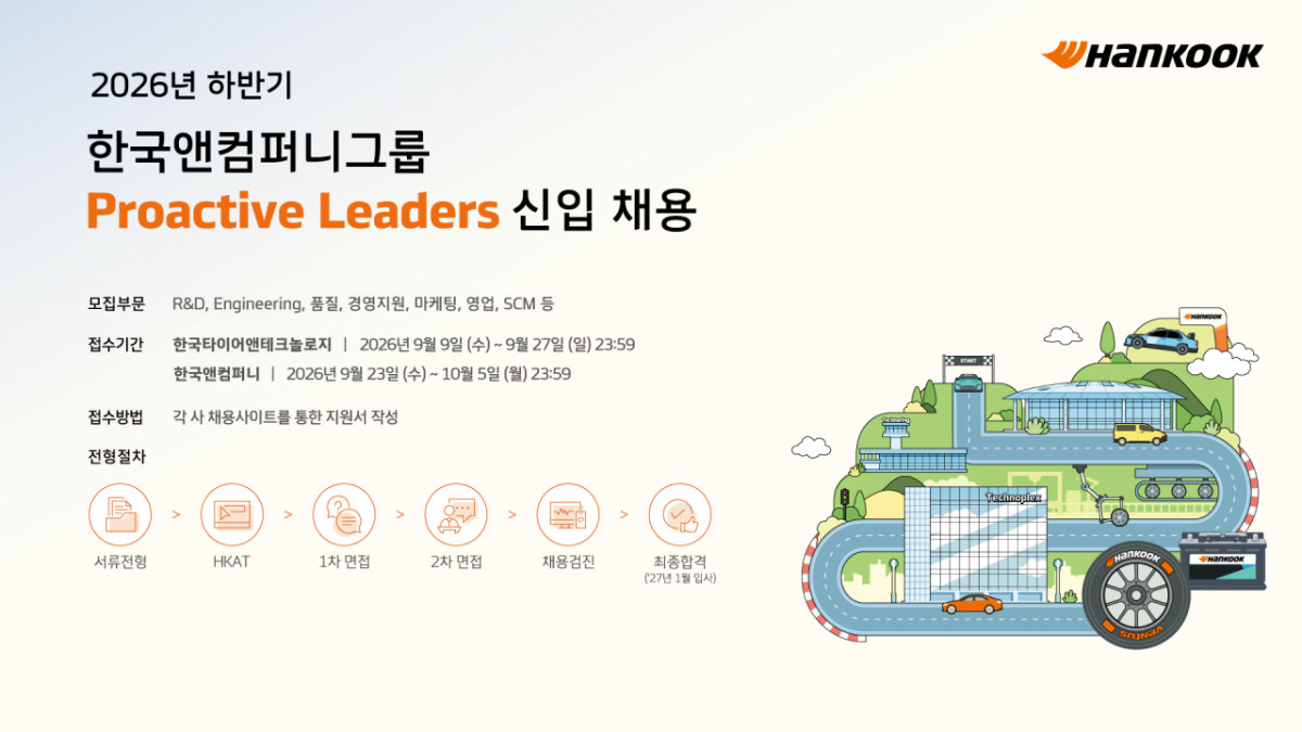 한국앤컴퍼니그룹, 2026 하반기 신입사원 공개채용 이미지. /사진제공=한국앤컴퍼니그룹