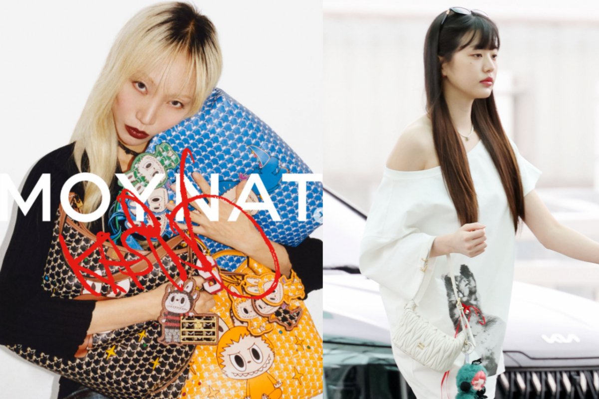 팝마트와 세계적인 명품 그룹 LVMH의 협업 가능성이 부각되면서 라부부의 인기가 다시 살아날지 관심이 쏠린다. 사진은 참고 이미지로 지난해 출시된 모이나 라부부 컬래버 제품, 라부부 인형 키링을 가방에 달고 다녔던 그룹 아이브 멤버 장원영. /사진=모이나 인스타그램 캡처, 머니투데이 사진 DB