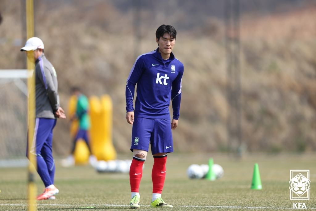 23세 이하(U23) 대표팀 소집 훈련 당시 김민수. /사진=대한축구협회 제공