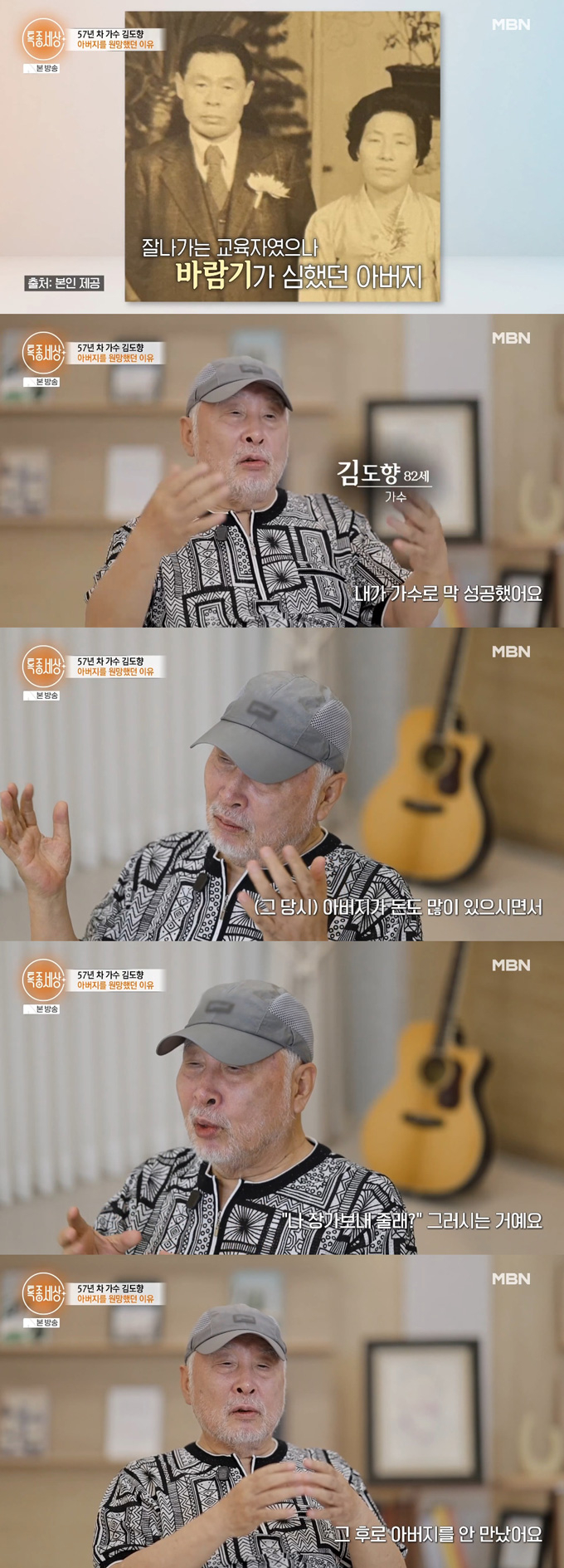 'CM송 대부'로 통하는 가수 겸 작곡가 김도향(81)이 부친의 잦은 외도로 고통 받았던 어린 시절 이야기를 털어놨다. /사진=MBN '특종세상' 방송 화면