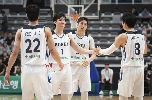 한국 남자농구 대표팀. /사진=대한민국농구협회 제공