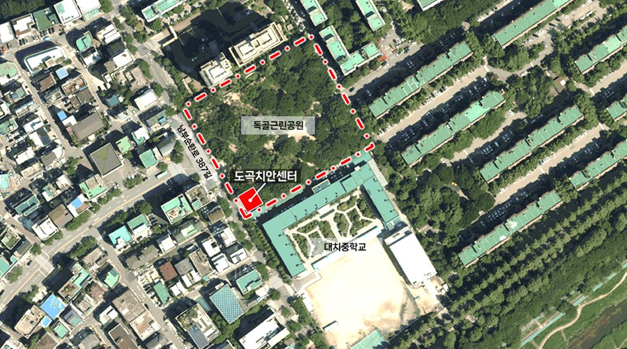 옛 도곡치안센터 위치/사진제공=서울시