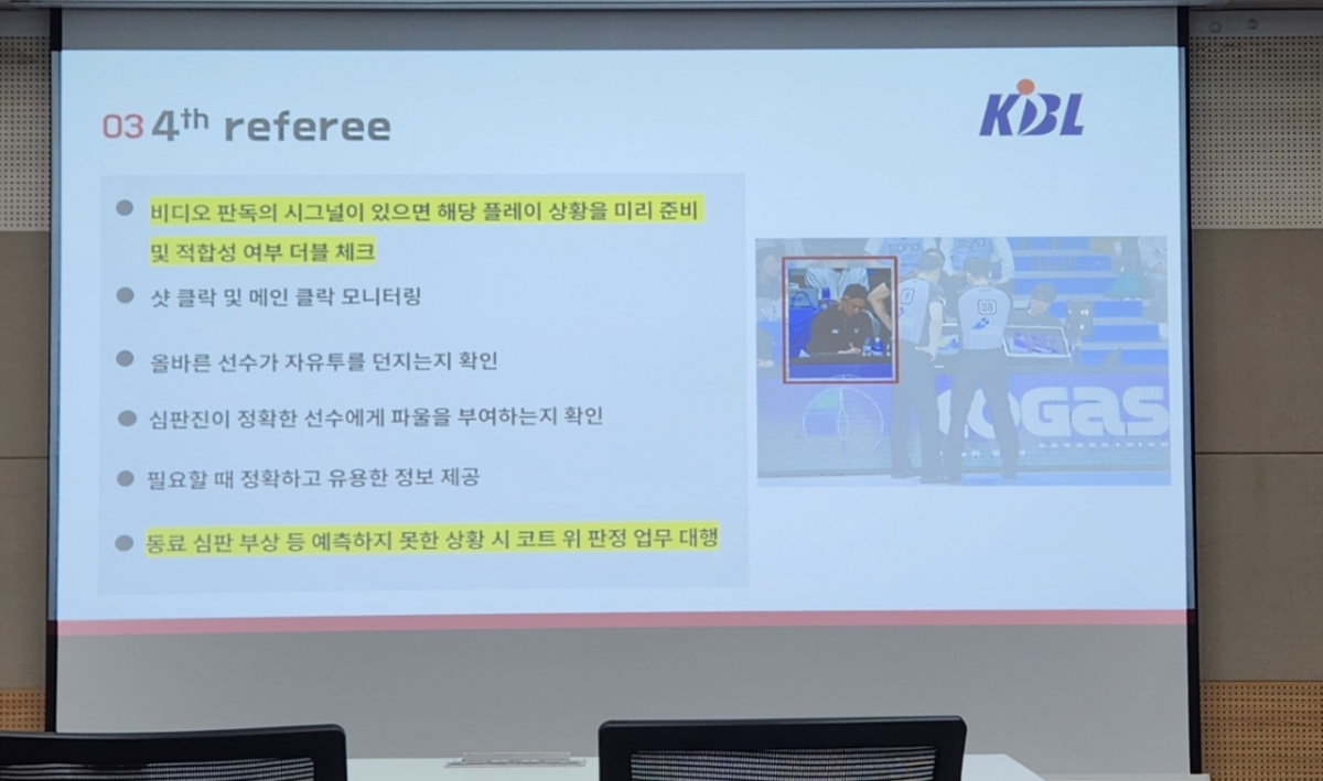KBL 규칙 설명회 중. /사진=박건도 기자