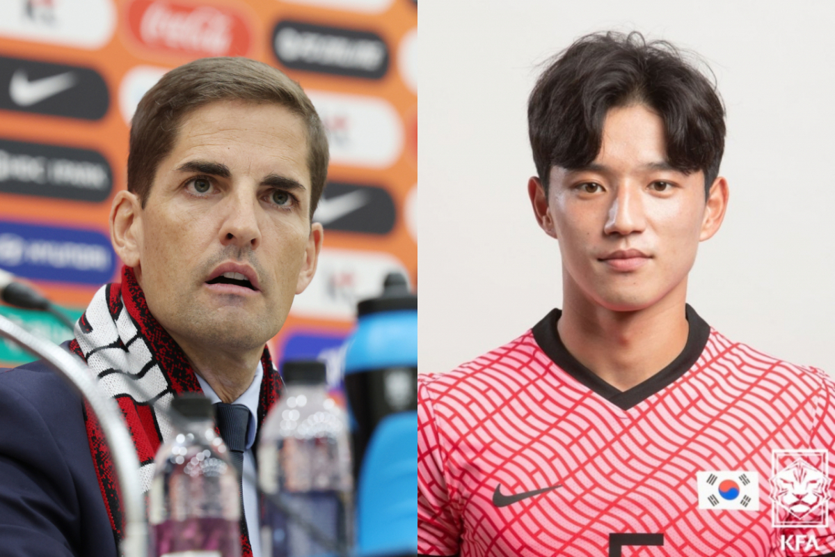사진은 왼쪽부터 모레노 감독, 축구선수 정승원. /사진=뉴스1, KFA