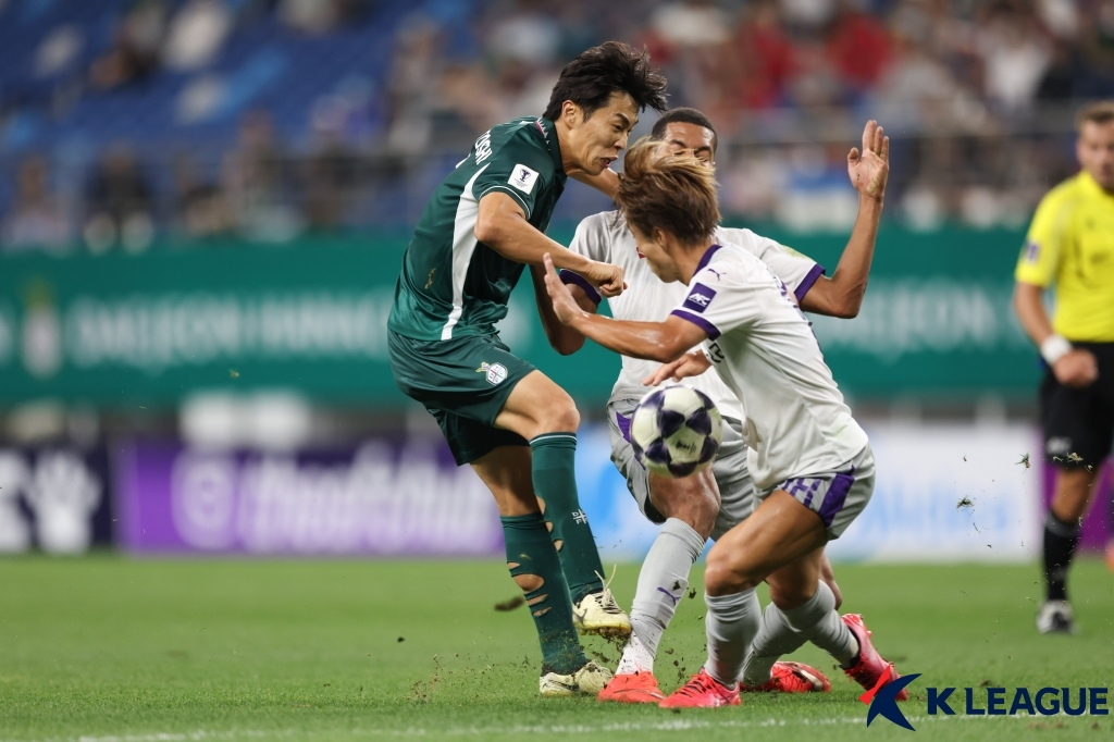 대전하나시티즌과 교토 상가의 경기 중. /사진=한국프로축구연맹 제공