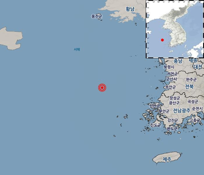 전남광주 신안군 흑산도 인근 해역에서 규모 2.2와 2.9의 지진이 연달아 발생했다./사진=기상청 제공