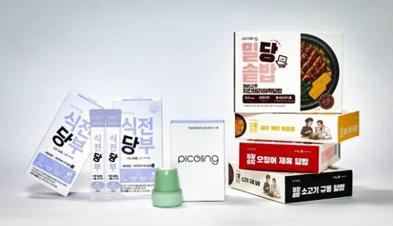 HLB라이프케어 연속혈당측정기 '피코링'과 신제품 '식전당부', '밀당솥밥'./사진 제공=HLB라이프케어