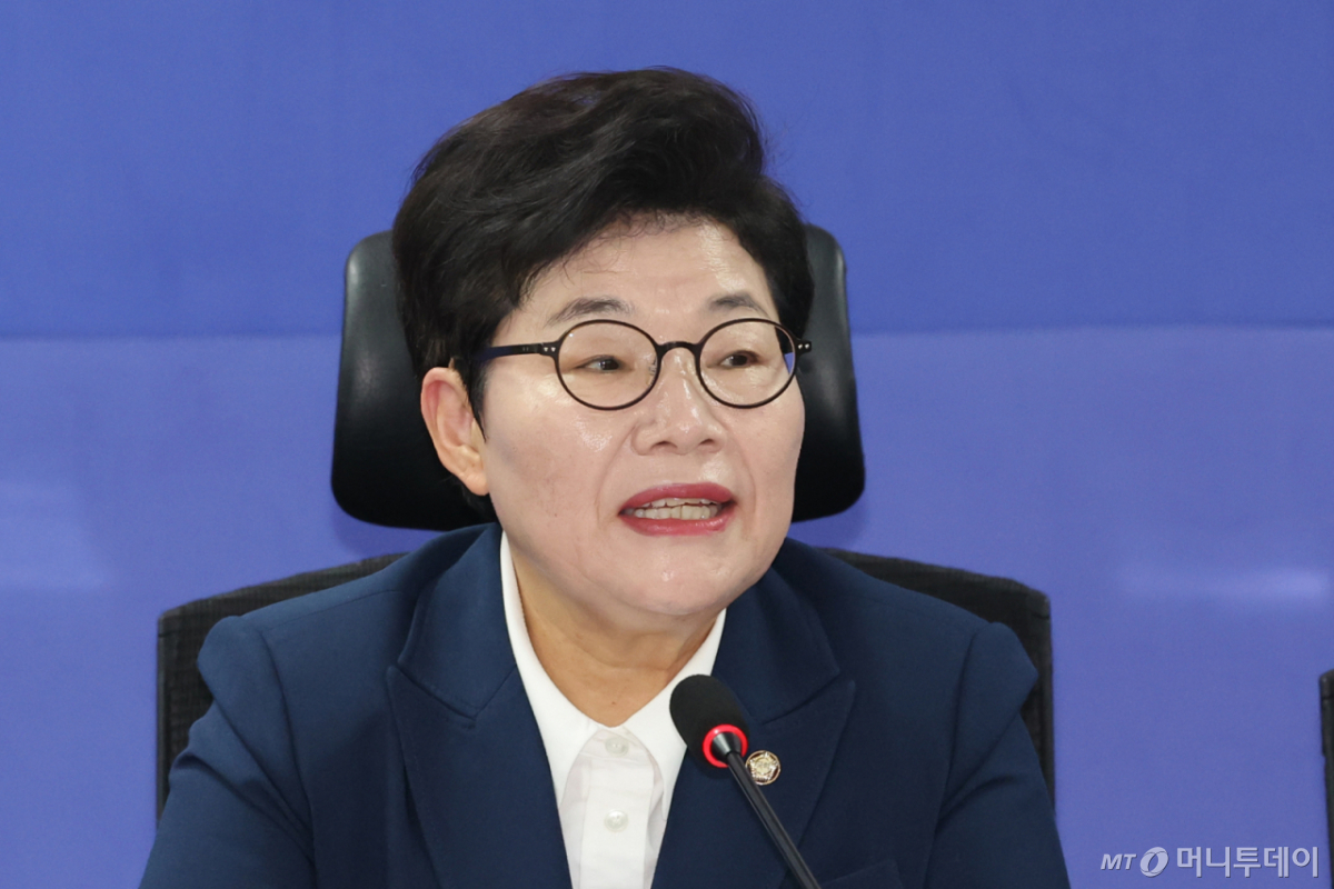 (서울=뉴스1) 황기선 기자 = 임이자 국민의힘 정책위의장이 15일 오전 서울 여의도 국회 의원회관에서 열린 '더불어민주당-국민의힘 민생정책 연석회의'에서 발언을 하고 있다. 2026.9.15/뉴스1 Copyright © 뉴스1. All rights reserved. 무단 전재 및 재배포, AI학습 이용 금지. /사진=(서울=뉴스1) 황기선 기자