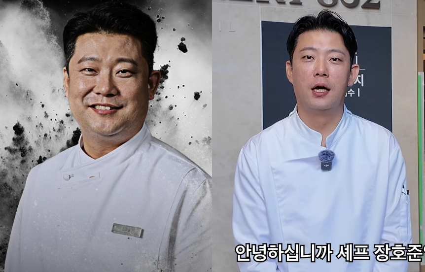 넷플릭스 요리 경연 프로그램 '흑백요리사'에 출연했던 셰프 장호준(42) 체중을 감량한 모습으로 모두를 놀라게 했다. /사진=장호준 인스타그램, 유튜브 캡처