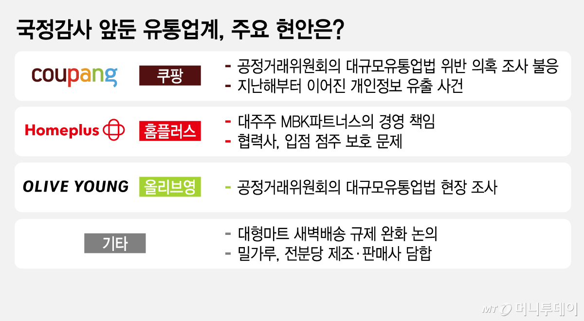 Retail sector ahead of national assembly review / Key issues / Graphic=Kim Ji-young