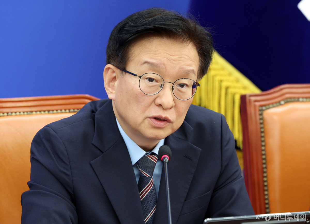 권칠승 더불어민주당 정책위의장이 3일 서울 여의도 국회에서 열린 정책조정회의에서 발언하고 있다./사진=뉴시스