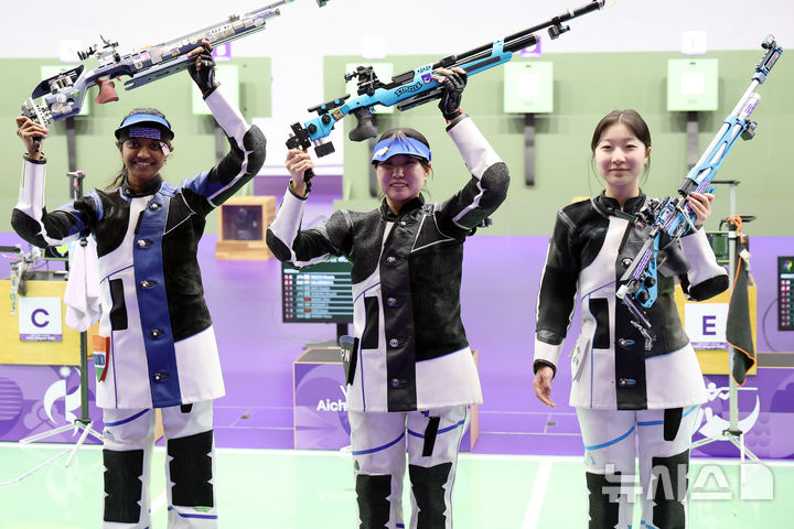 한국 사격 대표팀 반효진이 20일 일본 아이치현 종합사격장에서 열린 2026 아이치·나고야 아시안게임 사격 여자 10m 공기소총 개인전 결선에서 동메달을 획득했다. /사진=뉴시스 제공