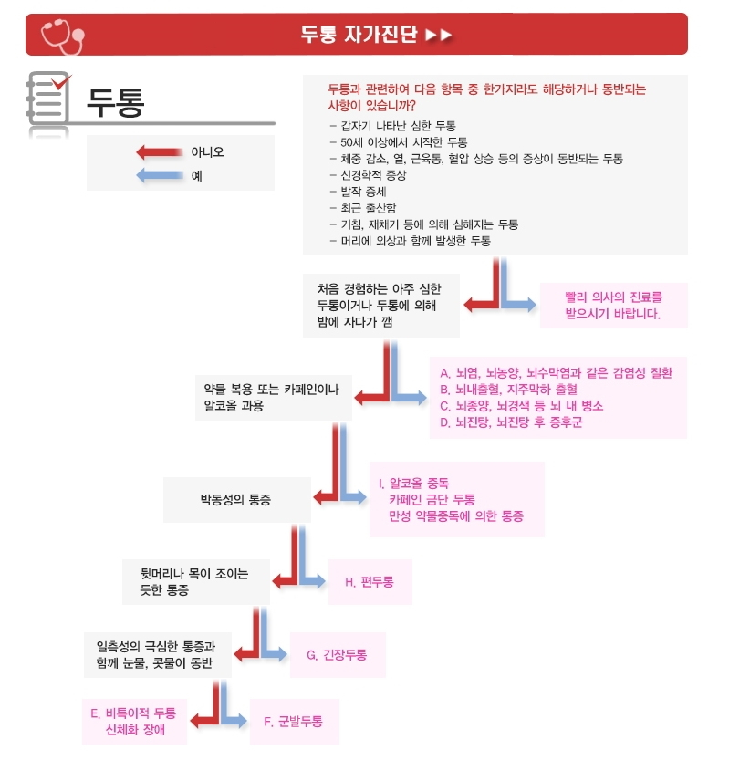 두통 자가진단 가이드. /자료=국가건강정보포털
