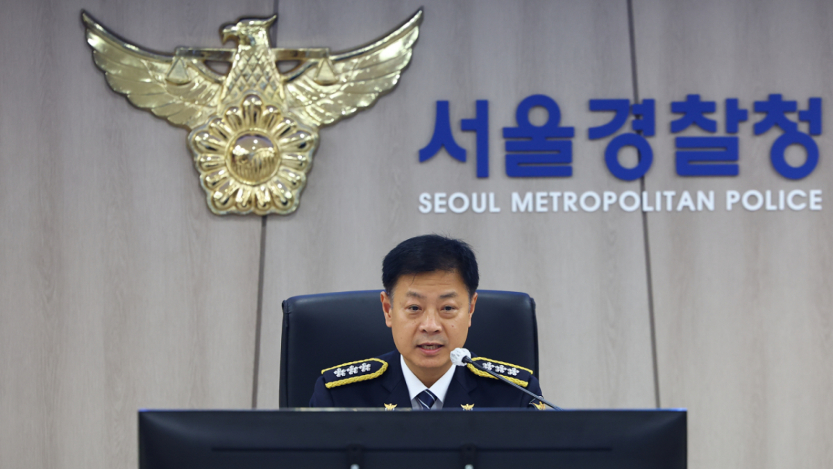 고범석 신임 서울경찰청장이 지난 3일 오후 서울 종로구 서울경찰청에서 열린 취임식에서 취임사를 하고 있다./사진=뉴시스.