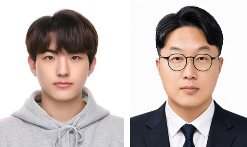 완쪽부터 홍유택 대학원생, 김정현 교수./사진제공=한밭대
