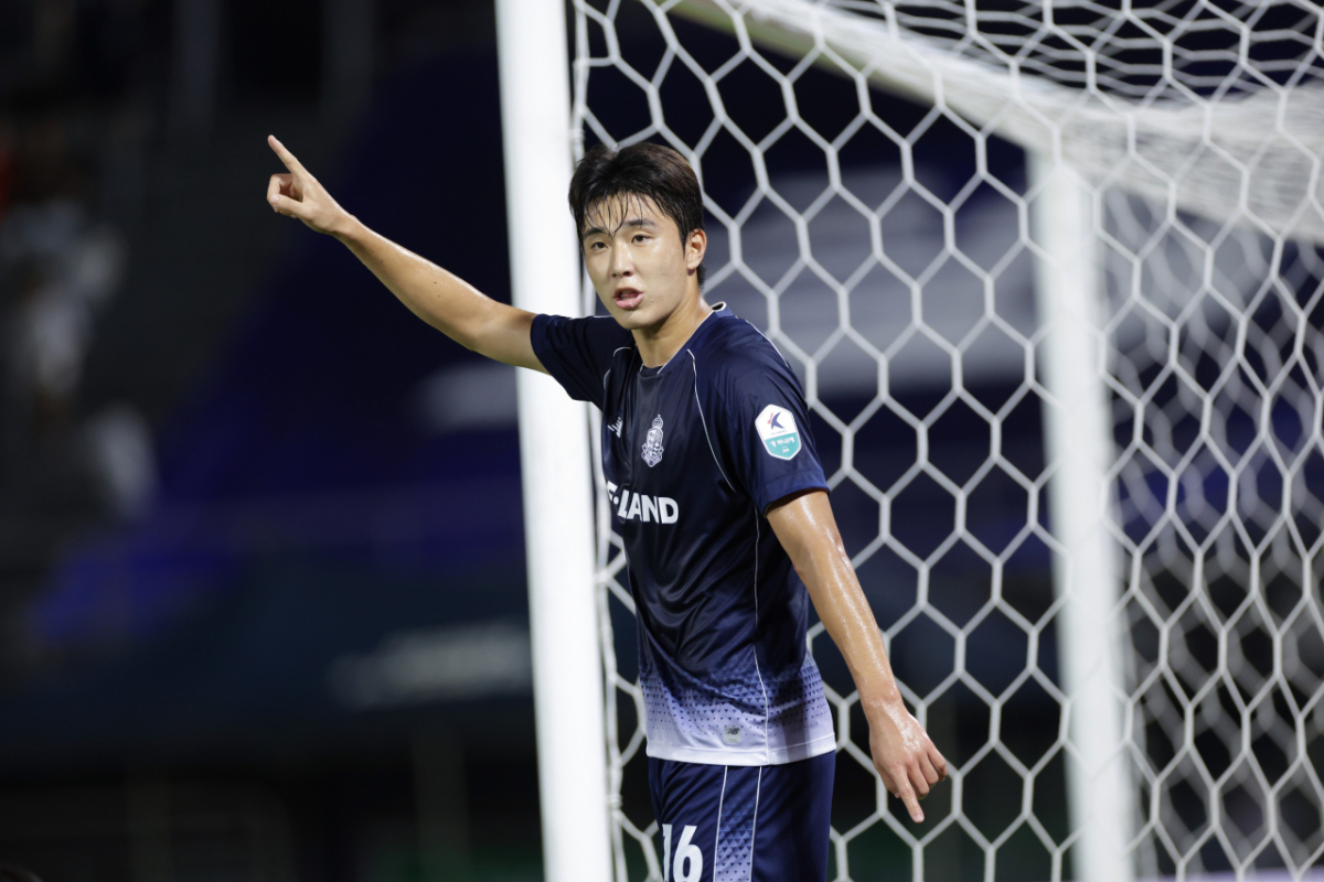 K리그2 27라운드 MVP 박재용. /사진=한국프로축구연맹 제공
