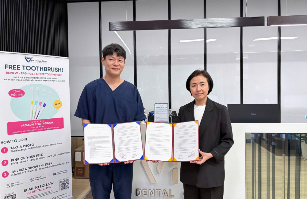 대구보건대가 베트남 호치민 VIX Dental Clinic과 보건의료 교육과정 협력·공유를 위한 업무협약(MOU)을 체결했다. /사진제공=대구보건대