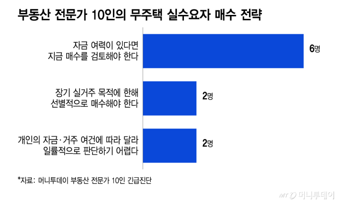 부동산 전문가 10인의 무주택 실수요자 매수 전략/그래픽=이지혜