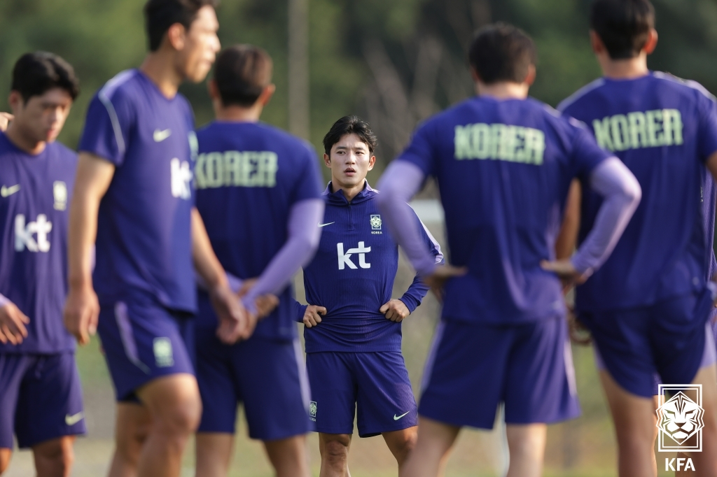 정승원(가운데). /사진=대한축구협회(KFA) 제공