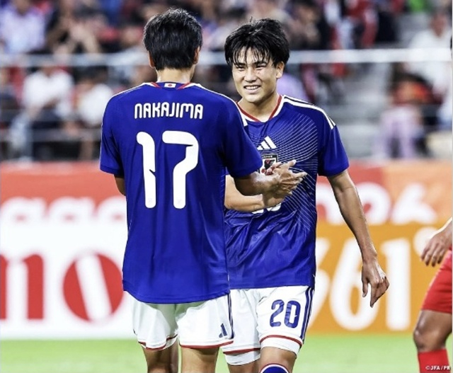 기뻐하는 일본 선수들. /사진=일본축구협회 SNS