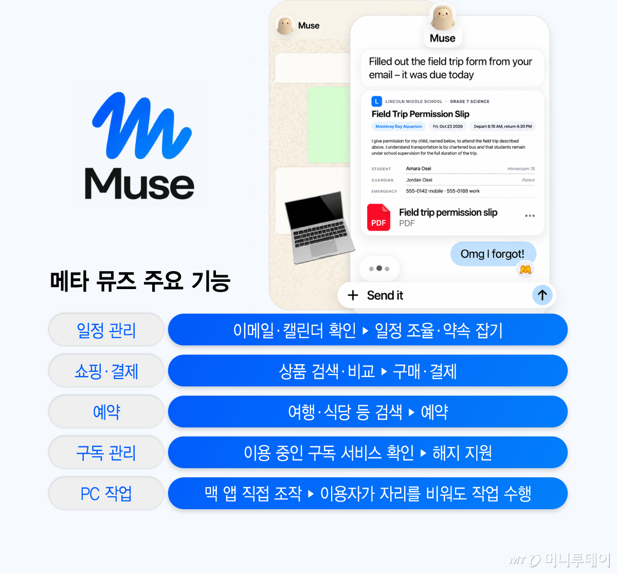 메타 뮤즈 주요 기능/그래픽=이지혜