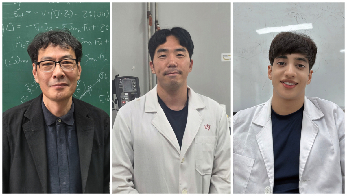 왼쪽부터 이헌상 화학공학과 교수, 최경민·아샤르 후세인 박사./사진제공=동아대