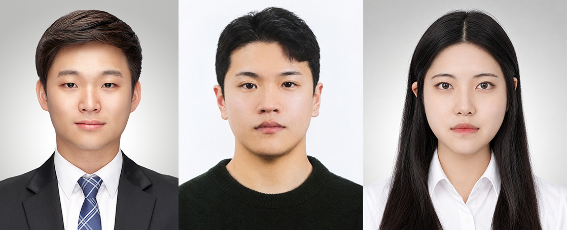 왼쪽부터 은종현 교수, 임희수 학생, 이선빈 학생./사진제공=금오공대