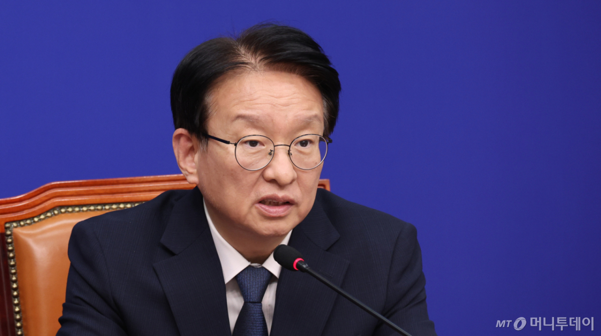 권칠승 더불어민주당 정책위의장이 27일 여의도 국회에서 추석민심 관련 기자간담회를 하고 있다. /사진=뉴시스