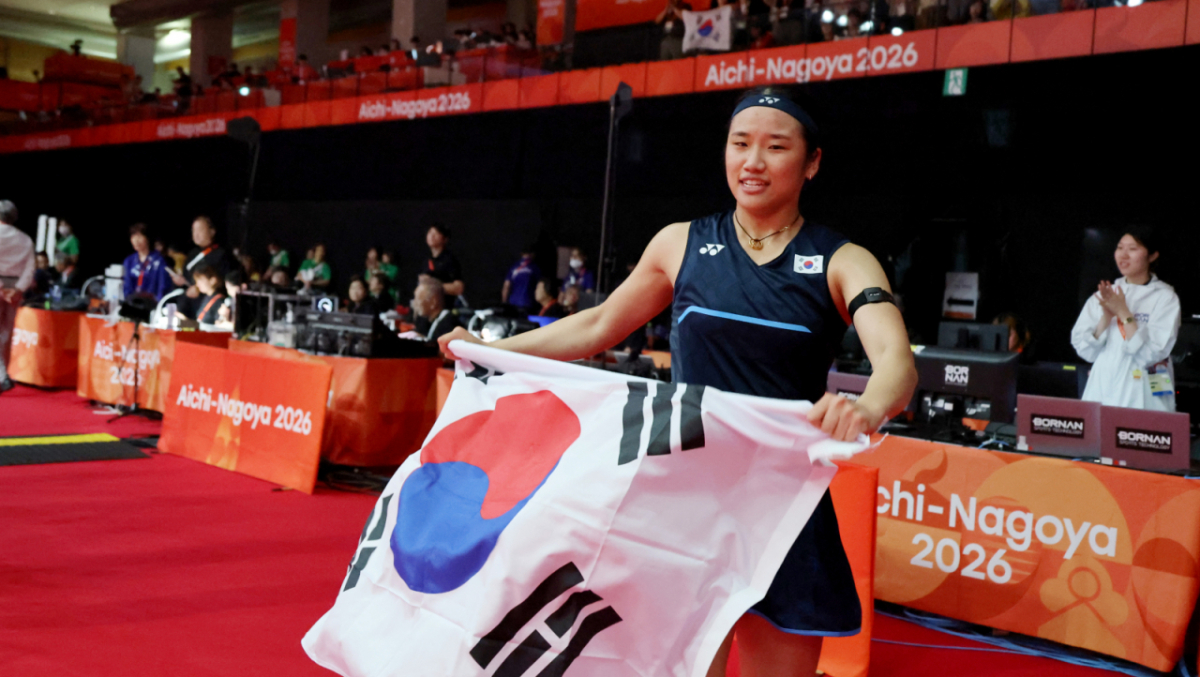 대한민국 안세영이 29일 일본 이치노미야 시립체육관에서 열린 2026 아이치·나고야 아시안게임 배드민턴 여자 단식 결승전에서 일본의 야마구치 아카네와 맞대결을 펼치고 있다. /사진=뉴스1