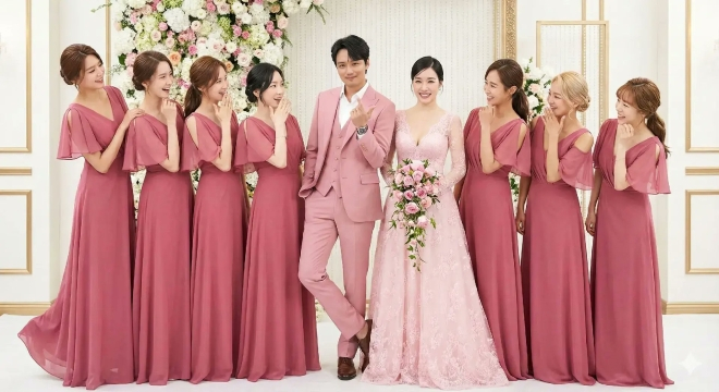 배우 변요한과 그룹 소녀시대 멤버 티파니 영의 결혼식을 앞두고 온라인 커뮤니티를 통해 확산했던 가짜 웨딩사진. /사진=온라인 커뮤니티 캡처