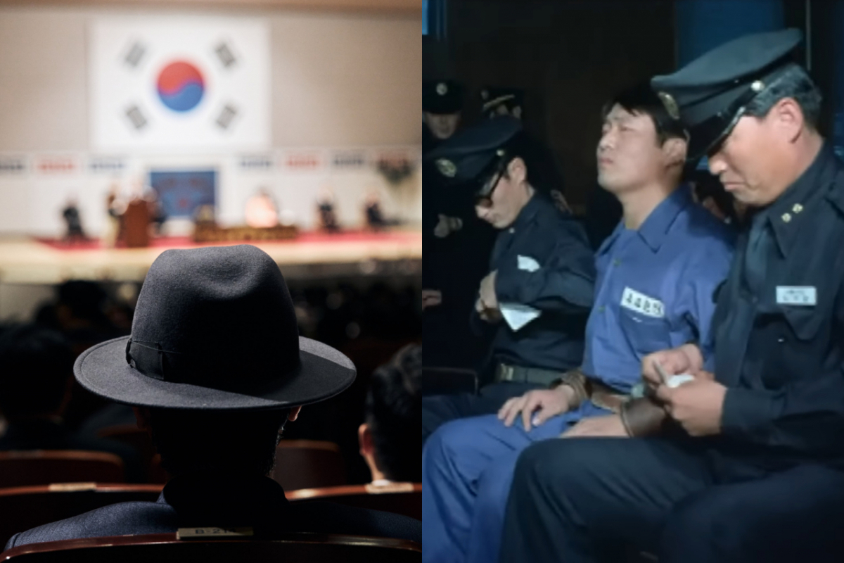 실제 역사를 소재로 한 영화는 어디까지 상상할 수 있을까. 사실을 그대로 재현하는 대신 기록에 없는 이야기를 더하는 '팩션(faction)' 영화가 꾸준히 등장하고 있지만 실존 인물과 실제 사건을 다루는 만큼 영화적 상상력과 역사적 사실의 경계를 둘러싼 논쟁도 반복되고 있다. 사진은 영화 '암살자(들)' 보도스틸, 육영수 여사 사망 사건의 범인 문세광의 실제 모습. /사진=하이브미디어코프 제공, SBS '꼬리에 꼬리를 무는 그날 이야기' 방송화면 캡처