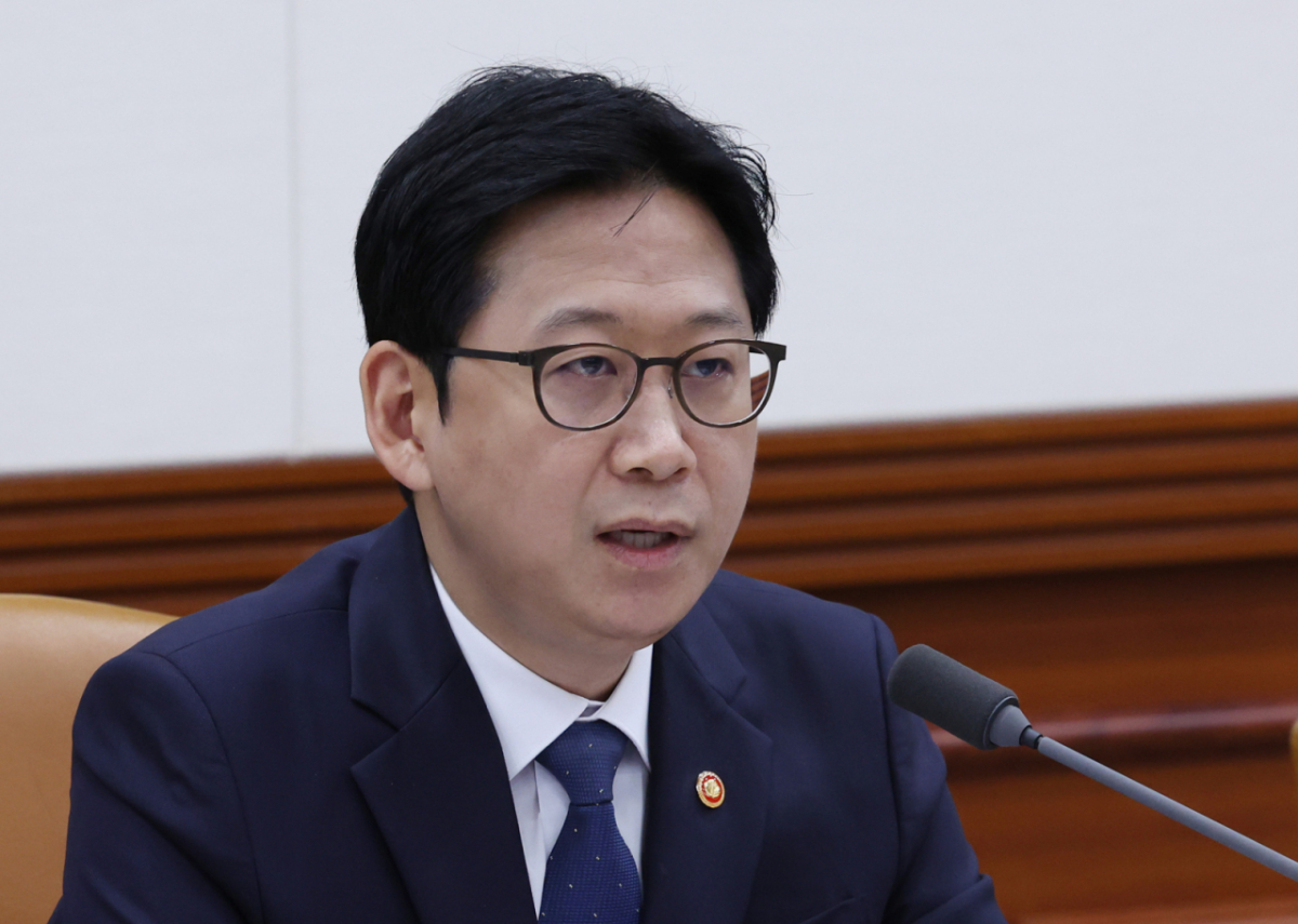 배경훈 부총리 겸 과학기술정보통신부 장관이 30일 오전 서울 종로구 정부서울청사에서 제13회 과학기술관계장관회의를 주재하고 있다. /사진=뉴시스 /