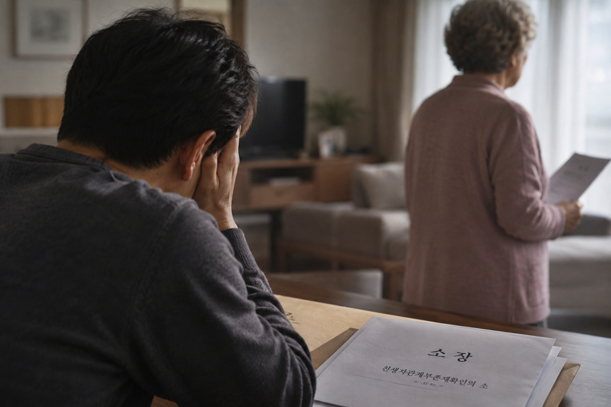 50년 넘게 어머니의 아들로 살아온 남성이 아버지가 숨진 뒤 어머니로부터 친자 관계를 부인하는 소송을 당했다며 법적 조언을 구했다. 기사 이해를 돕기 위해 AI(인공지능)가 생성한 이미지./사진=챗GPT