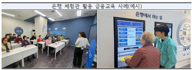 은행 금융교육 체험관 시니어점포에서 고령층을 위한 디지털기계를 만져보고 있다. /사진제공=금융감독원