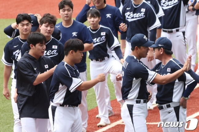 2022 항저우 아시안게임에 나섰던 야구 대표팀 선수들. /사진=뉴스1
