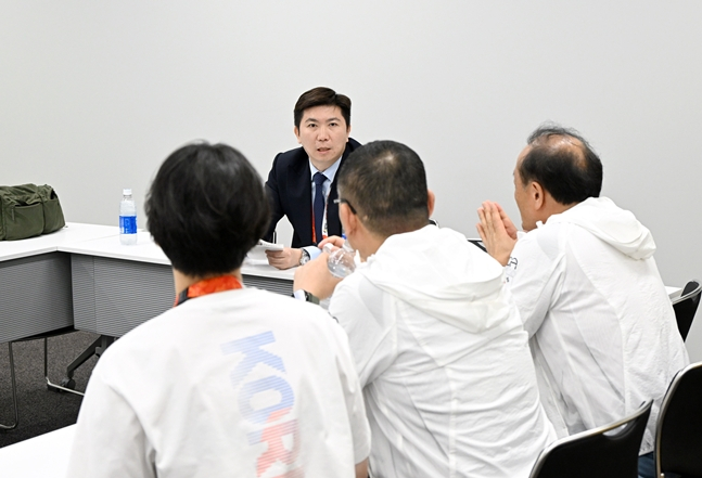 현장 간담회 모습. /사진=대한체육회