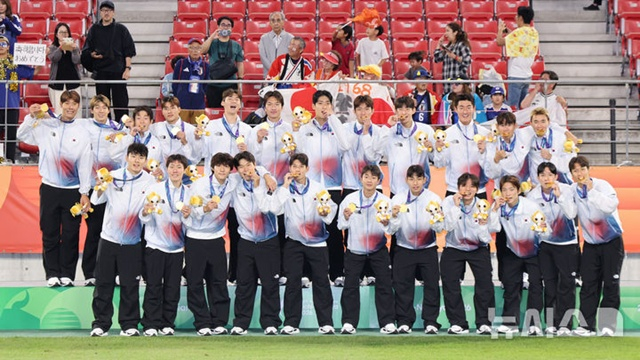 한국 축구 선수단. /사진=뉴시스 제공