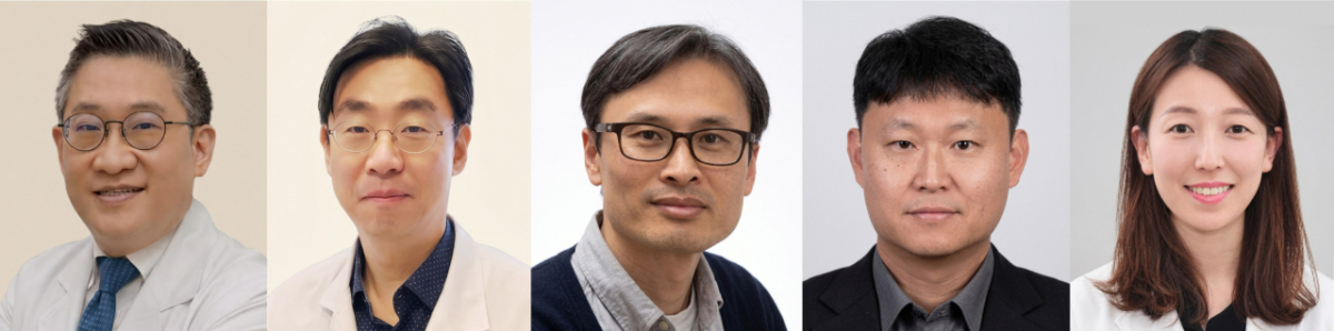 (왼쪽부터) 서울아산병원 소화기내과 심주현·병리과 성창옥 교수, 마카오대학교 심중섭 교수, 포항공과대학교 박상현 교수, 한양대학교 구리병원 안지현 교수.