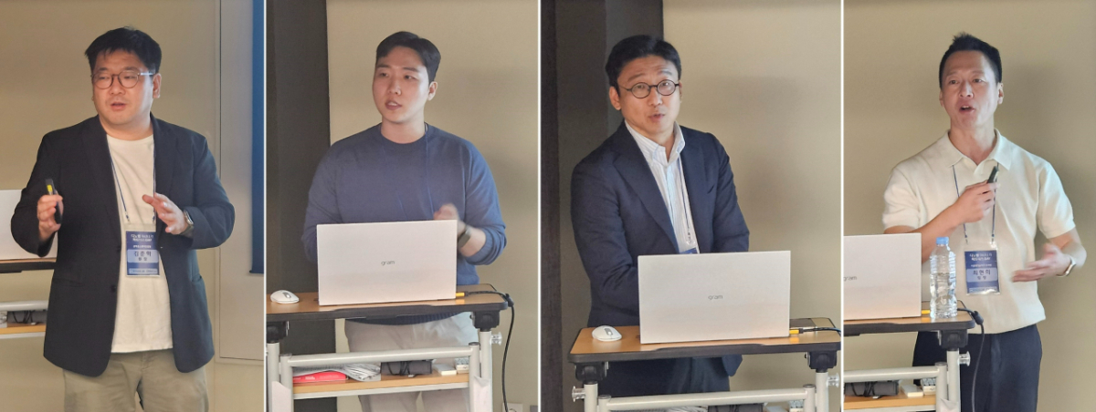 (왼쪽부터)김준학 관악중소벤처진흥원 원장, 박우철 네이버클라우드 매니저, 정종호 한국성장금융 실장, 최현희 서울대기술지주 팀장 /사진=최태범 기자