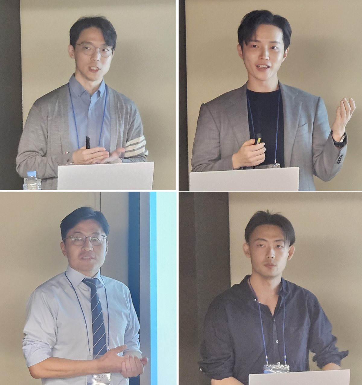 (왼쪽 위부터 시계방향으로)김주수 멘타트 대표, 황규종 웨이커홀딩스 대표, 김승환 피카부랩스 COO(최고운영책임자), 이강진 액슬레이터 대표 /사진=최태범 기자