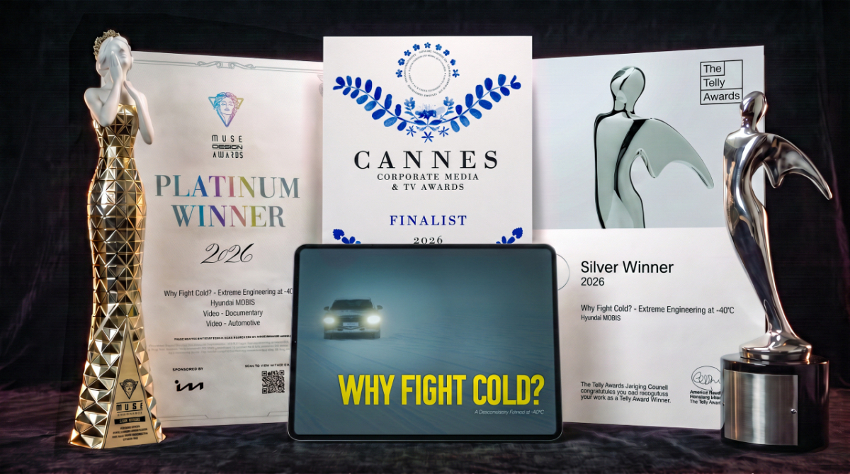 현대모비스가 제작한 다큐멘터리 영상 '왜 추위와 싸우지?(Why Fight Cold?)'가 칸 기업광고제를 비롯한 글로벌 콘텐츠 경연대회에서 3관왕을 달성했다./사진= 현대모비스 제공