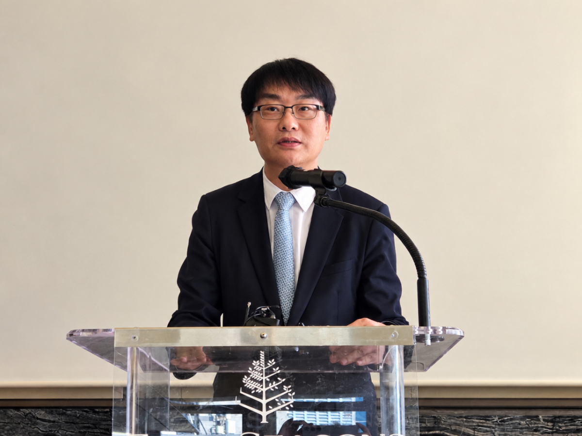 이도규 과기정통부 정보통신정책실장이 7일 서울 종로구 포시즌스호텔에서 백브리핑을 진행하고 있다./사진=구자윤 기자
