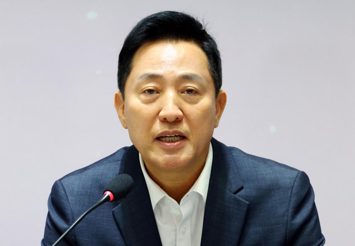 오세훈 서울시장이 7일 서울 중구 서울시청에서 열린 민선9기 취임 100일 기자간담회에서 발언하고 있다. /사진=뉴시스 /사진=전신