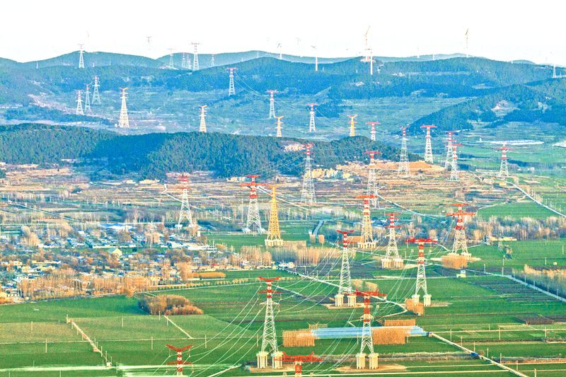 룽둥~산둥 ±800kV 특고압 직류송전 프로젝트/사진=중국 국가전력망공사