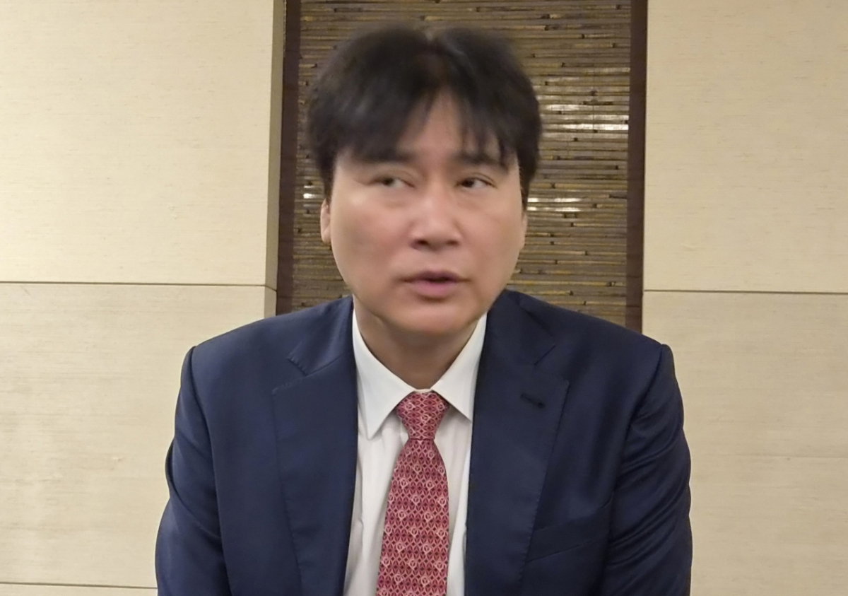 권순찬 감독이 7일 오후 서울 호텔 리베라 청담 베르사이유홀에서 열린 2026~2027시즌 프로배구 여자부 미디어데이 사전 인터뷰에서 취재진의 질문에 답하고 있다. /사진=박재호 기자