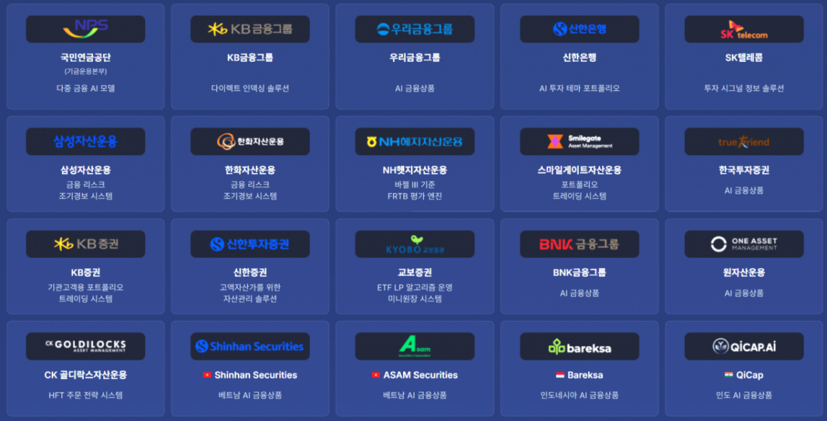 퀀팃의 고객사 포트폴리오. /사진=퀀팃 홈페이지 캡처