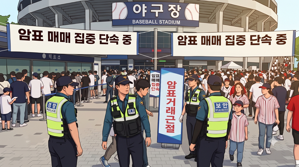야구장 암표 단속 이미지. /AI 생성