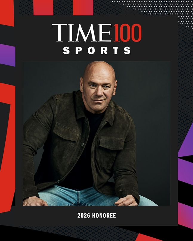 2026년 영향력있는 타임지가 선정한 스포츠 인물 100인에 뽑힌 다나 화이트 UFC CEO. /사진=UFC 공식 SNS